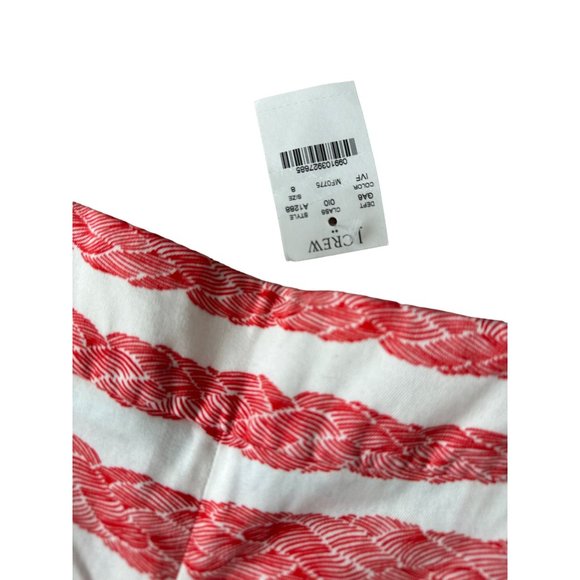 J CREW Rope Print Striped Stretch Shorts Size 8 NEW - Picture 4 of 9